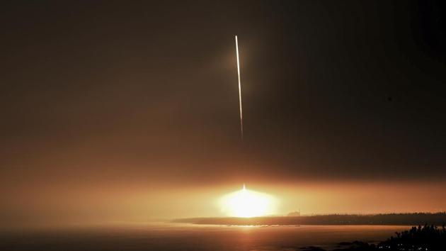 A Long March 7 rocket carrying the Tianzhou 1 cargo spacecraft blasts off from the Wenchang Space Launch Center in Wenchang in southern China's Hainan Province on April 20, 2017. China has launched its first unmanned cargo spacecraft Thursday on a mission to dock with the country's space station. (Yang Guanyu/Xinhua/AP) A Long March 7 rocket carrying the Tianzhou 1 cargo spacecraft blasts off from the Wenchang Space Launch Center in Wenchang in southern China's Hainan Province on April 20, 2017. China has launched its first unmanned cargo spacecraft Thursday on a mission to dock with the country's space station. (Yang Guanyu/Xinhua/AP)