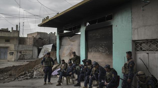 Federal police officials on the western side of Mosul.(AP File Photo) Federal police officials on the western side of Mosul.(AP File Photo)
