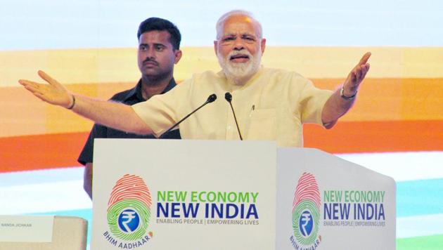 Prime Minister Narendra Modi addresses a NITI Aayog function in Nagpur, Maharashtra. (PTI) Prime Minister Narendra Modi addresses a NITI Aayog function in Nagpur, Maharashtra. (PTI)