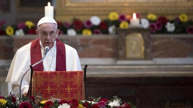 Pope Francis leads a mass at the Basilica of Saint Bartholomew on Tiber island in Rome. (Reuters) Pope Francis leads a mass at the Basilica of Saint Bartholomew on Tiber island in Rome. (Reuters)