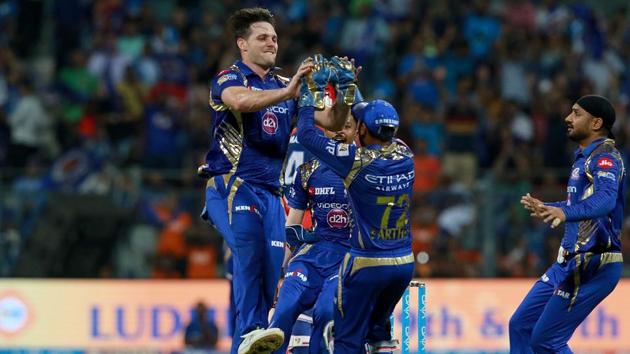 Mitchell McClenaghan had figures of 3/7 at one point as Mumbai Indians were on top. (BCCI) 