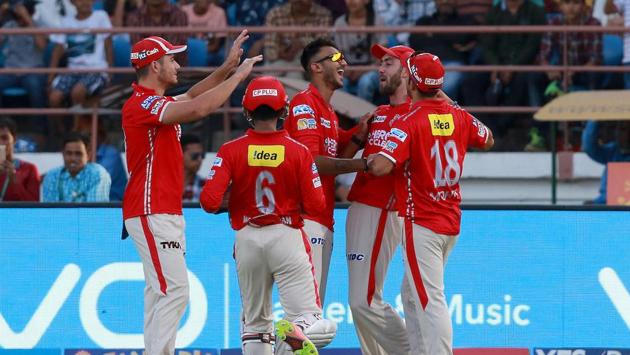 Axar Patel’s 17-ball 34 and 2/36 guided Kings XI Punjab to a 26-run win against Gujarat Lions at the Saurashtra Cricket Association Stadium in Rajkot. Get full cricket score of Gujarat Lions vs Kings XI Punjab here(BCCI)