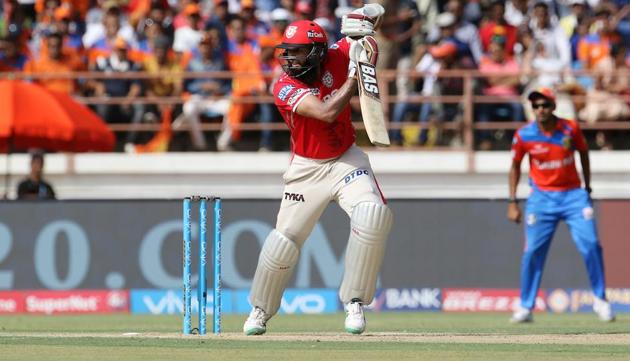 Hashim Amla’s third IPL fifty and Axar Patel’s all-round show guided Kings XI Punjab to a 26-run win over Gujarat Lions at the Saurashtra Cricket Association Stadium, Rajkot. (BCCI )