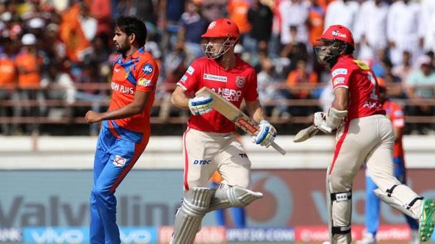 Hashim Amla and Shaun Marsh steadied KXIP’s ship with a 70-run partnership and some excellent strokeplay. (BCCI )