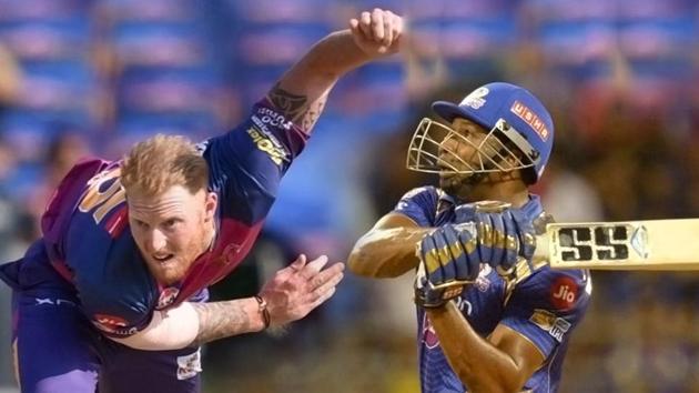 Mumbai Indians vs Rising Pune Supergiant 2017 Indian Premier League match on Monday will witness the clash between two of the best allrounders in the league this year -- Ben Stokes of RPS and Kieron Pollard of MI.(HT Photo)