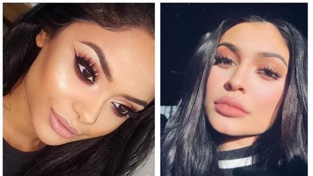 Afshan Azad’s pictures are going viral on social media for being Kylie Jenner’s lookalike(Instagram)