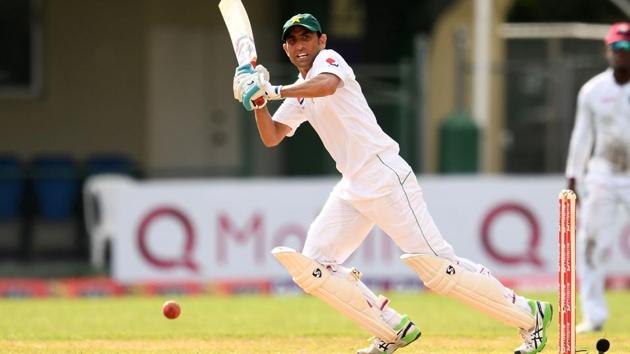 Younis Khan in action for West Indies against Pakistan at the Sabina Park in Kingston, Jamaica.(AFP)