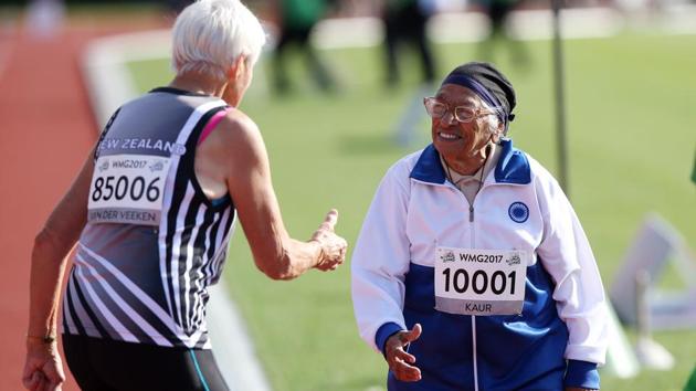 But Kaur was guaranteed victory as the only participant in the 100-years-and-over category at the New Zealand event, which has attracted 25,000 competitors. (Michael Bradley/AFP)