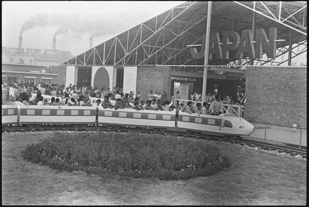 Japan Pavilion at Pragati Maidan during the first exhibition named , Asia ‘72. It is expected to compete with world’s best exhibition complexes like Crystal Palace in London, Biosphere in Montreal and Eiffel Tower in Paris. (Chawla / HT Photo)