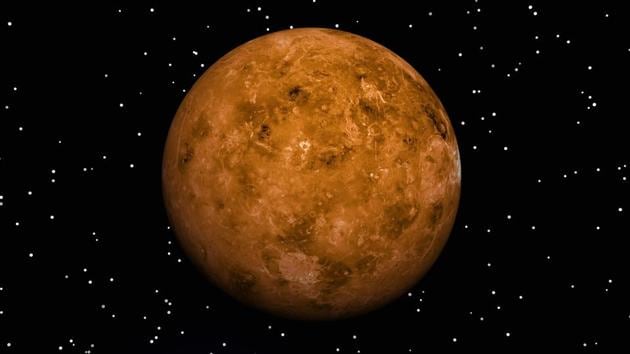 Digital illustration of planet Venus. Digital illustration of planet Venus.