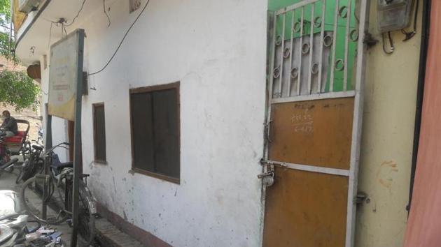 The locked up house of Avdesh. His parents left the locality a day after the couple went missing.