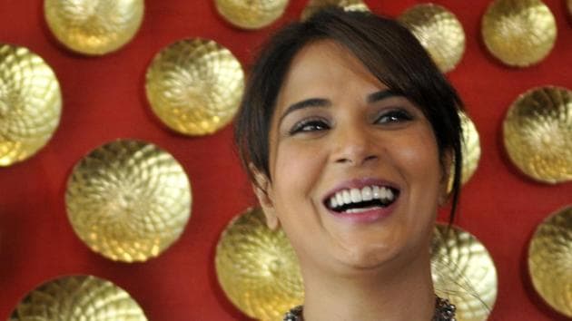 Richa Chadda at the screening of Khoon Aali Chithi in Chandigarh. (Karun Sharma/HT) 