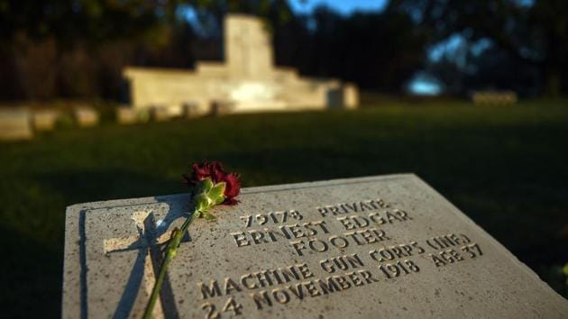 An ANZAC soldier’s grave stone at the ANZAC cemetery, April 24, pictured to commemorate the 102th anniversary of the Anzac Day. On April 25, 1915 landing of the Australian and New Zealand Army corps (ANZAC) at Gallipoli in modern-day Turkey has become a defining symbol of courage and comradeship for both nations.(AFP) An ANZAC soldier’s grave stone at the ANZAC cemetery, April 24, pictured to commemorate the 102th anniversary of the Anzac Day. On April 25, 1915 landing of the Australian and New Zealand Army corps (ANZAC) at Gallipoli in modern-day Turkey has become a defining symbol of courage and comradeship for both nations.(AFP)