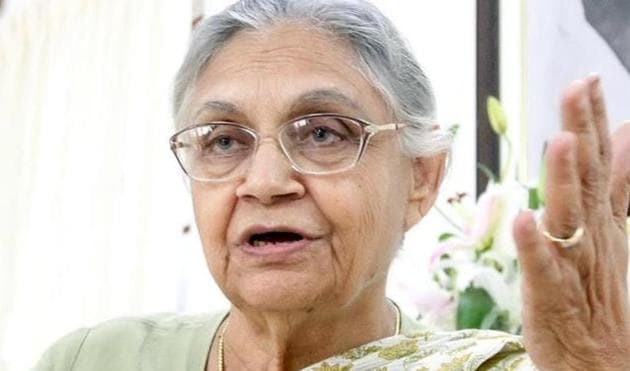 Former Delhi chief minister Sheila Dikshit said the party refused to seek her help in campaigning for the MCD polls polls.(HT Photo)