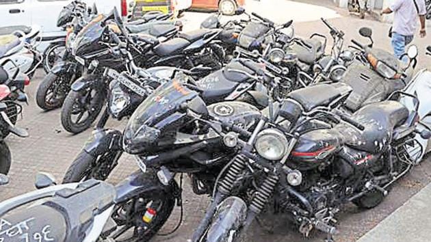 Some of the recovered vehicles.(Rishikesh Choudhary)