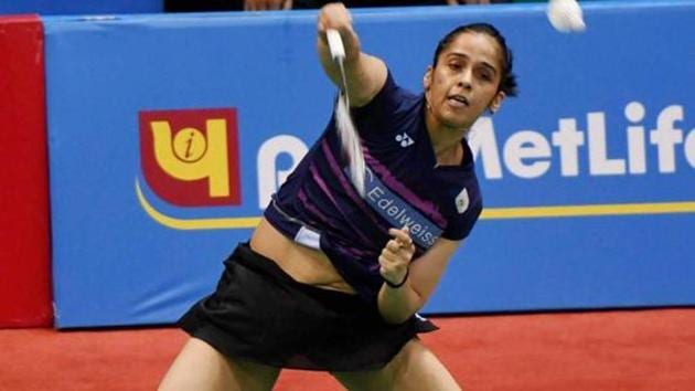 Saina Nehwal crashed out in the first round of the Asian badminton Championship, losing to Japan’s Sayaka Sato.(PTI)