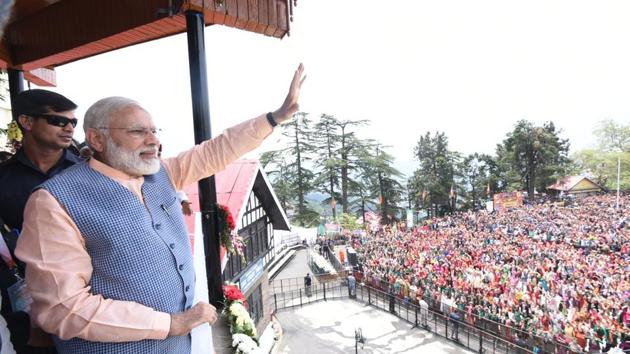 Prime Minister Narendra Modi on Thursday flagged off the first Rs 2,500-an-hour flight from Shimla as part of an UDAN scheme that makes air travel accessible to lower middle class families.(Twitter/ @narendramodi_in)