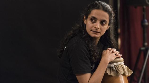 Faezeh Jalali during the rehearsals of Shikhandi(Aalok Soni/HT Photo)