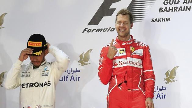 The Formula 1 drivers’ championship battle has intensified between Ferrari’s Sebastian Vettel and Mercedes’ Lewis Hamilton. (AP) The Formula 1 drivers’ championship battle has intensified between Ferrari’s Sebastian Vettel and Mercedes’ Lewis Hamilton. (AP)
