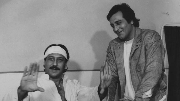 Jackie Shroff and Vinod Khanna in Aakhri Adaalat. (HT Photo) Jackie Shroff and Vinod Khanna in Aakhri Adaalat. (HT Photo)