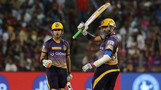 Robin Uthappa blasted 87 and Gautam Gambhir slammed 62 as their 158-run stand helped Kolkata Knight Riders beat Rising Pune Supergiant by seven wickets in the 2017 Indian Premier League. (BCCI)