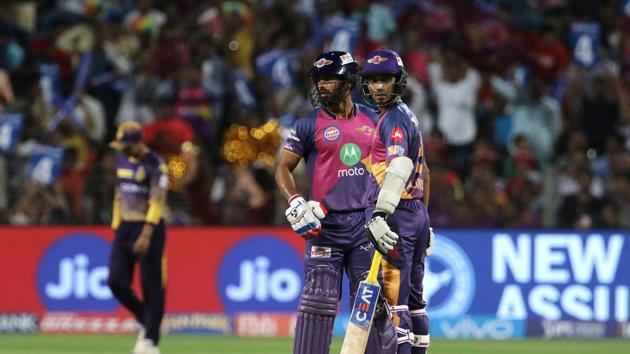 Rahul Tripathi and Ajinkya Rahane gave Rising Pune Supergiant a fast start. (BCCI)