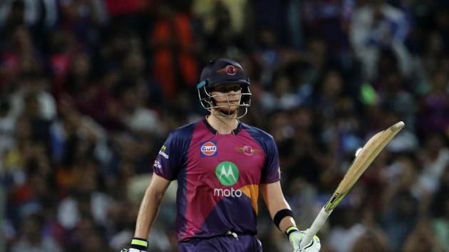 Steve Smith slammed his fourth fifty as Rising Pune Supergiant ended on 182/5. (BCCI)