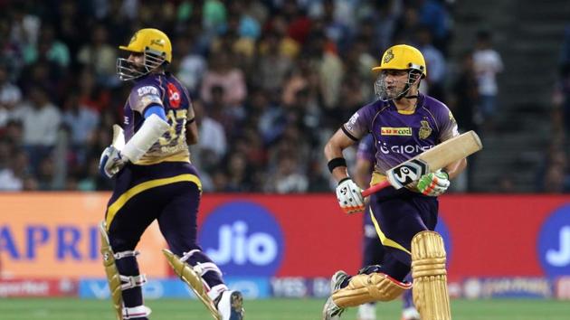 The partnership between Gambhir and Uthappa put KKR on course for a win. (BCCI)