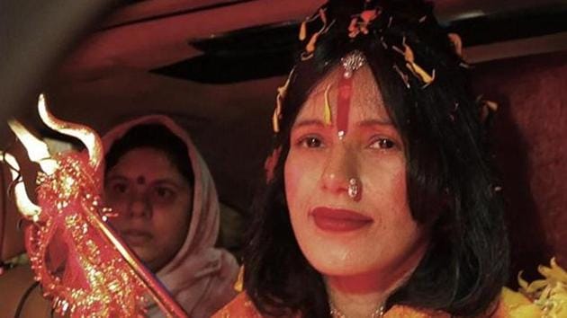 Subsequently, the police dropped the case against Radhe Maa.(File) Subsequently, the police dropped the case against Radhe Maa.(File)