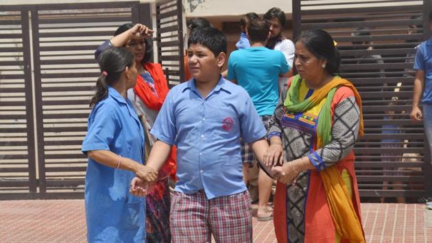 Nearly 90 specially-abled students of a rehabilitation centre in Ghaziabad’s Indirpauram had a narrow escape due to timely action by fire officials after a major blaze broke out at an electrical panel of the building on Friday noon. It was a major rescue effort by more than 20 firemen and officials who had to rush inside the building and rescue children as they could not move on their own.