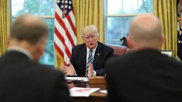 US President Donald Trump speaks during an interview with Reuters in the Oval Office of the White House in Washington, US. (Reuters) US President Donald Trump speaks during an interview with Reuters in the Oval Office of the White House in Washington, US. (Reuters)