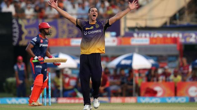Nathan Coulter-Nile of the Kolkata Knight Riders picked three wickets to peg back Delhi Dardedevils. (BCCI) 