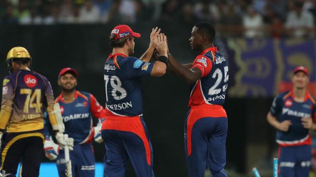 Kagiso Rabada gave Delhi Daredevils an early breakthrough, dismissing Sunil Narine. (BCCI) 