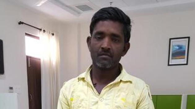 Accused Rajendra who allegedly installed designed electronic chip in hundreds of dispensing units (HT Photo) Accused Rajendra who allegedly installed designed electronic chip in hundreds of dispensing units (HT Photo)