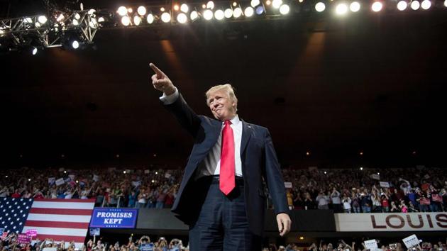 On the eve of completing his first 100 days in office, President Donald Trump has said this landmark timeline has been the most successful in the US’ history. (JIM WATSON / AFP)