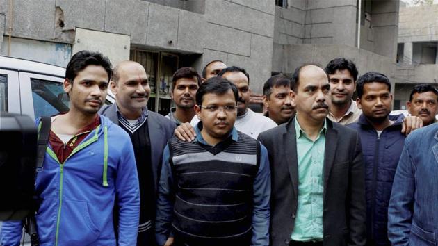Ablaze Info Solutions owner Abhinav Mittal (centre) and CEO Shreedhar Prasad (right) will be two of the six against whom charges will be framed on Monday. (PTI) Ablaze Info Solutions owner Abhinav Mittal (centre) and CEO Shreedhar Prasad (right) will be two of the six against whom charges will be framed on Monday. (PTI)