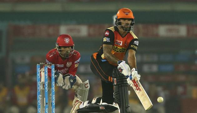 Half-centuries from David Warner, Shikhar Dhawan and Kane Williamson and three wickets each from Ashish Nehra and Siddarth Kaul guided Sunrisers Hyderabad to a 26-run win over Kings XI Punjab in an IPL 2017 game at Mohali. (BCCI )