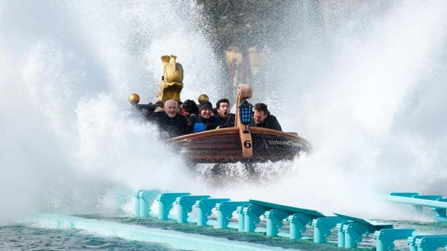 The Atlantica SuperSplash of MACK Rides is pictured at the theme park EUROPA PARK in Rust near Freiburg, Germany April 28, 2017. (Ralph Orlowski / REUTERS)