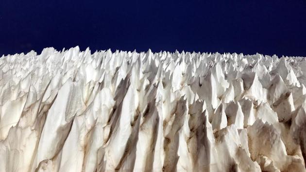 Ice formations are seen on the Andes mountains in Argentina's San Juan province, April 26, 2017. (Marcos Brindicci / REUTERS)