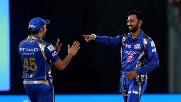 Krunal Pandya struck twice in a span of 10 balls to leave GL struggling at 110/7.  (BCCI ) 