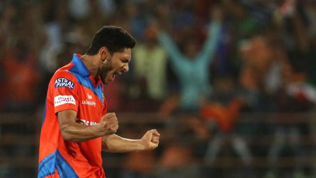 Basil Thampi’s triple-strike in the 16th and 18th over (of Kieron Pollard, Hardik Pandya and Harbhajan Singh) gave GL a chance as MI needed 11 off the last six balls. (BCCI ) Basil Thampi’s triple-strike in the 16th and 18th over (of Kieron Pollard, Hardik Pandya and Harbhajan Singh) gave GL a chance as MI needed 11 off the last six balls. (BCCI )