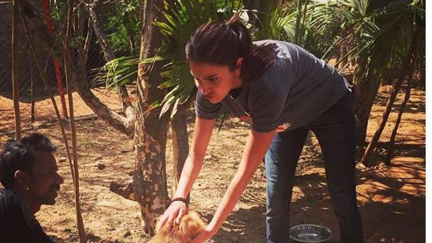 Anushka recently visited an animal care centre. She is a strong supporter of animal rights. (Instagram) 