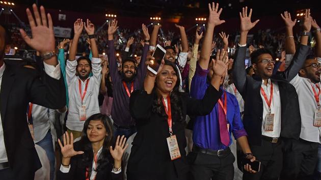 10,000 students from 652 colleges across Maharashtra gave the CM fresh solutions to 11 critical issues the state is facing. (Pratham Gokhale/HT Photo)