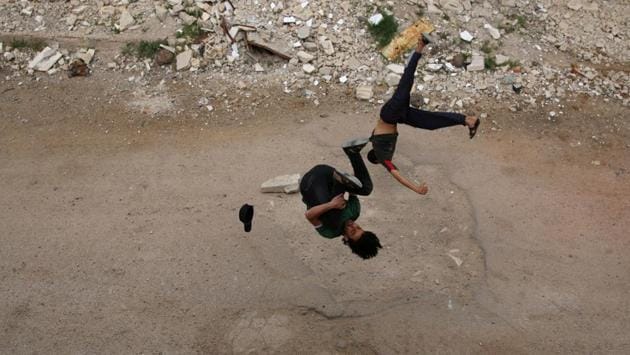 Parkour was born in France in the 1980s as Art du Deplacement and has gained popularity over the years. In January, Britain became the first country to officially recognize it as a sport. (Alaa Al-Faqir / Reuters) Parkour was born in France in the 1980s as Art du Deplacement and has gained popularity over the years. In January, Britain became the first country to officially recognize it as a sport. (Alaa Al-Faqir / Reuters)