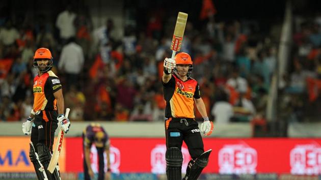 David Warner notched up his fifty in just 20 balls as SRH dominated. (BCCI)