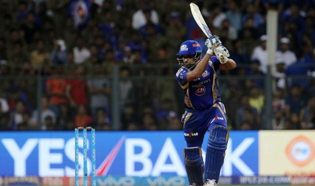 Rohit’s Sharma unbeaten 56 guided Mumbai Indians to a five-wicket win over Royal Challengers Bangalore in an IPL 2017 match at the Wankhede Stadium. (BCCI) Rohit’s Sharma unbeaten 56 guided Mumbai Indians to a five-wicket win over Royal Challengers Bangalore in an IPL 2017 match at the Wankhede Stadium. (BCCI)
