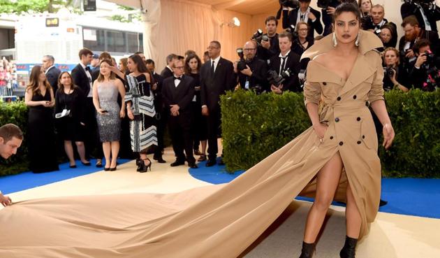 Priyanka Chopra's Met Gala trench coat gown inspires Twitter jokes, here  are the best ones | Fashion Trends - Hindustan Times