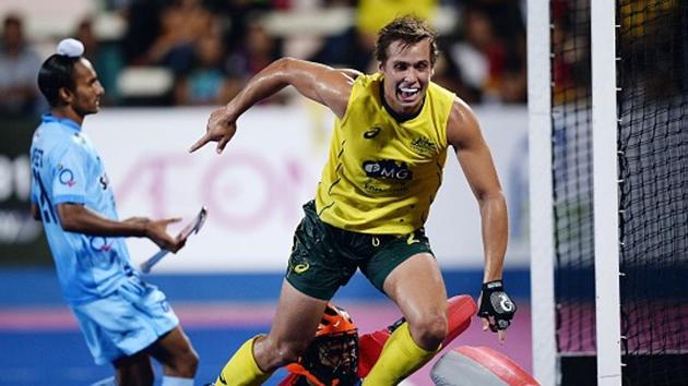 Tom Craig scored one of the three goals Australian hockey team pumped in against Indian hockey team after going down by a goal in the second quarter during their round-robin league match of the Sultan Azlan Shah Cup.(Getty Images)