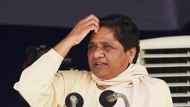 Mayawati addresses supporters at the Ambedkar memorial in Lucknow.(PTI File Photo) Mayawati addresses supporters at the Ambedkar memorial in Lucknow.(PTI File Photo)