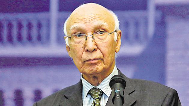 Sartaj Aziz, Pakistani Prime Minister Nawaz Sharif's adviser on foreign affairs, speaks during a news conference in Kabul.(Reuters File Photo) Sartaj Aziz, Pakistani Prime Minister Nawaz Sharif's adviser on foreign affairs, speaks during a news conference in Kabul.(Reuters File Photo)